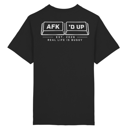 AFK'D UP Wordmark Shirt Schwarz, Rückenansicht